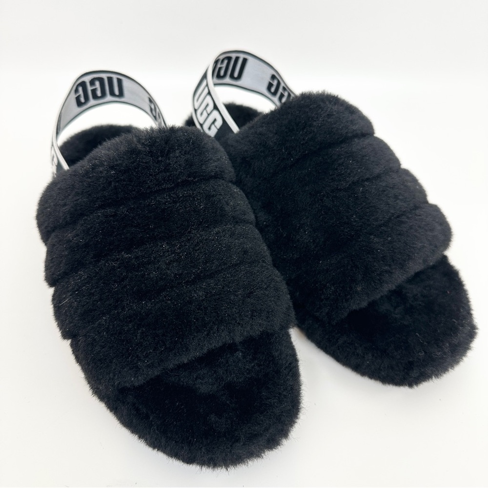 UGG Fluff Yeah Slide Sandal Women’s Size 9 Black - Picture 2 of 6